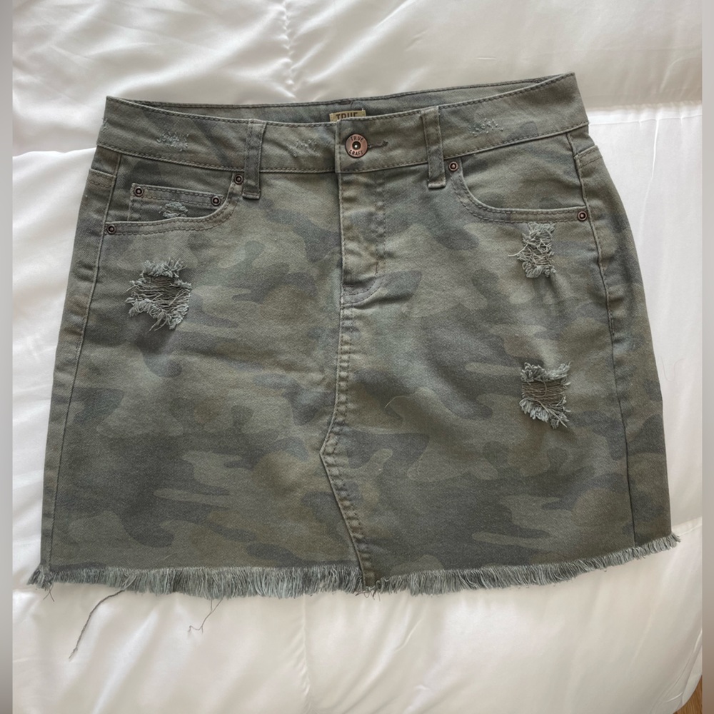 True Craft Camo Mini Skirt